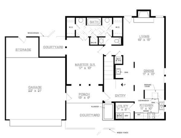 Dream House Plan - Contemporary Floor Plan - Main Floor Plan #45-526