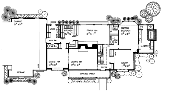 House Blueprint - Country Floor Plan - Main Floor Plan #72-862