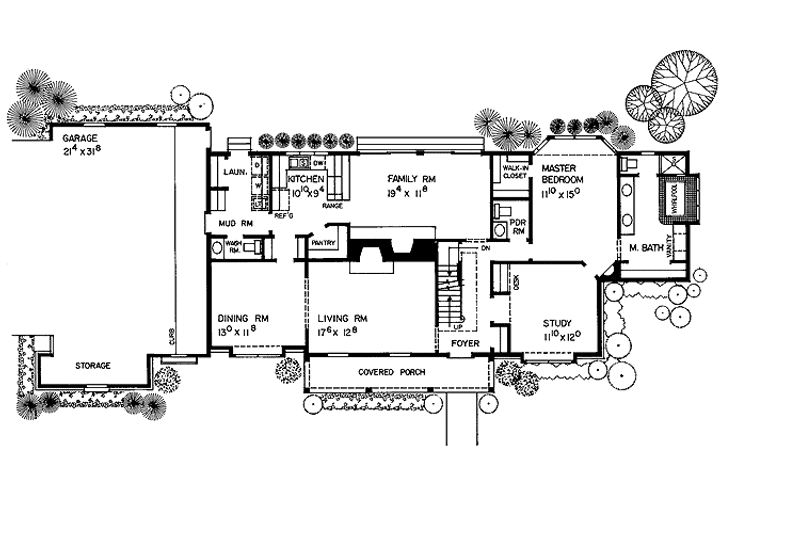 Dream House Plan - Floor Plan - Main Floor for Country House Plan #72-862 - 4 bed, 2 bath