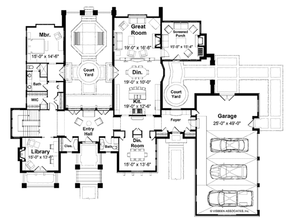 Home Plan - European Floor Plan - Main Floor Plan #928-29