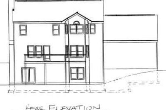 Exterior - Rear Elevation for Colonial House Plan #75-127 - 4 bed, 2 bath
