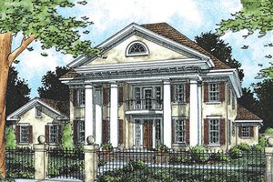 Southern Colonial style home, elevation