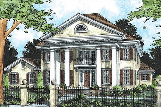 Southern Colonial style home, elevation
