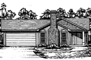 Ranch Style House Plan - 3 Beds 2 Baths 1362 Sq/Ft Plan #30-216 