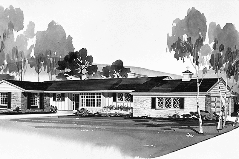 Architectural House Design - Ranch Exterior - Front Elevation Plan #72-492