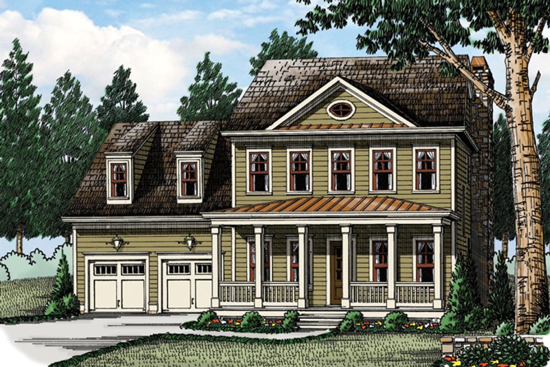 Architectural House Design - Traditional Exterior - Front Elevation Plan #927-955