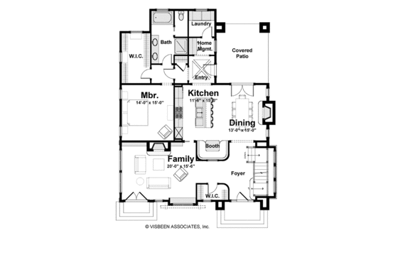 Floor Plan - Main Floor for Craftsman House Plan #928-245 - 4 bed, 3 bath