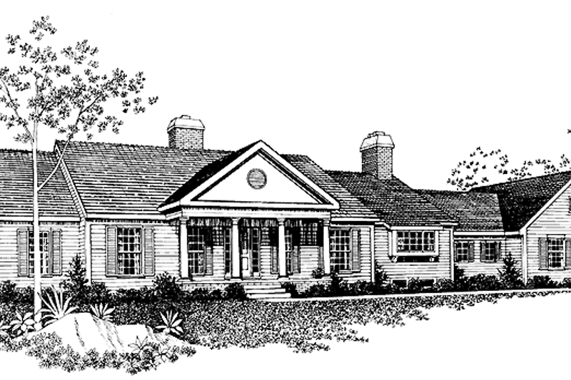 Home Plan - Classical Exterior - Front Elevation Plan #72-864