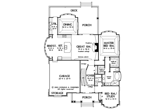 Floor Plan - Main Floor for Traditional House Plan #929-769 - 4 bed, 4 bath