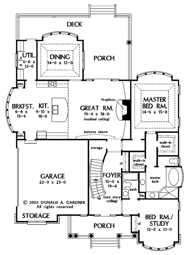 Home Plan - Traditional Floor Plan - Main Floor Plan #929-769