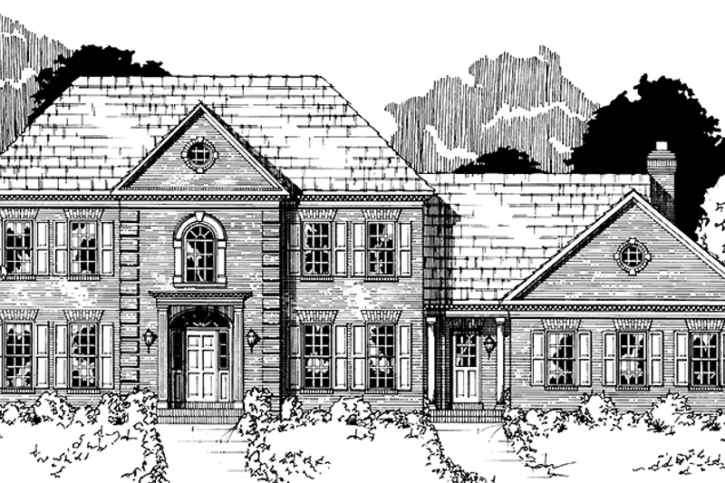 Dream House Plan - Colonial Exterior - Front Elevation Plan #953-36