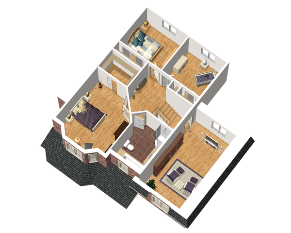 Country Floor Plan - Upper Floor Plan #25-4705