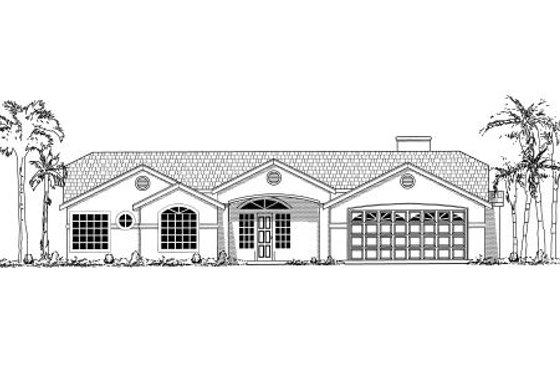 Exterior - Other Elevation for Country House Plan #437-24 - 4 bed, 2 bath