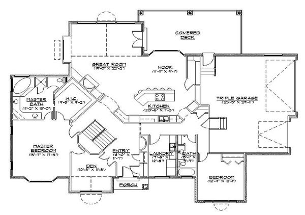 Traditional Floor Plan - Main Floor Plan #5-294