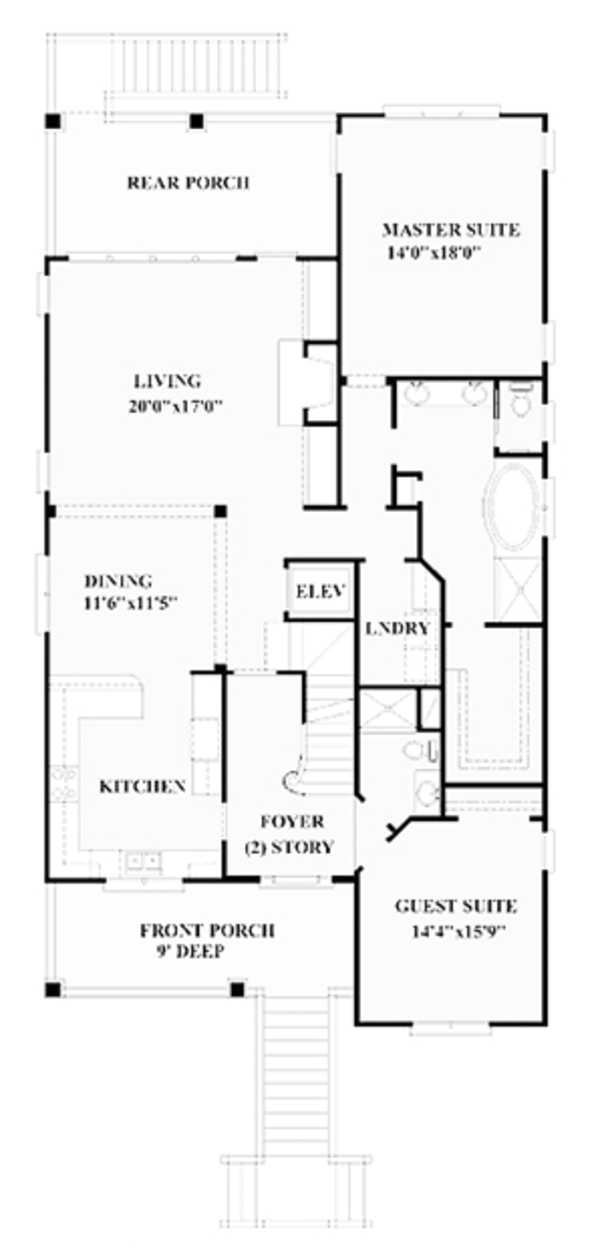 Home Plan - Colonial Floor Plan - Upper Floor Plan #991-24