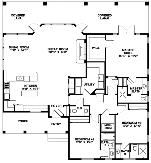 Home Plan - Craftsman Floor Plan - Main Floor Plan #1017-114