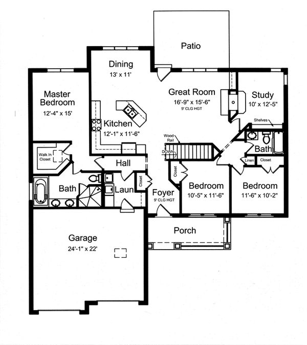 Home Plan - Craftsman Floor Plan - Main Floor Plan #46-836