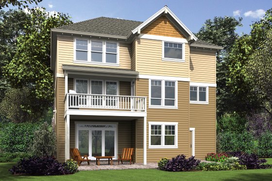 Exterior - Rear Elevation for Cottage House Plan #48-1018 - 5 bed, 3.5 bath