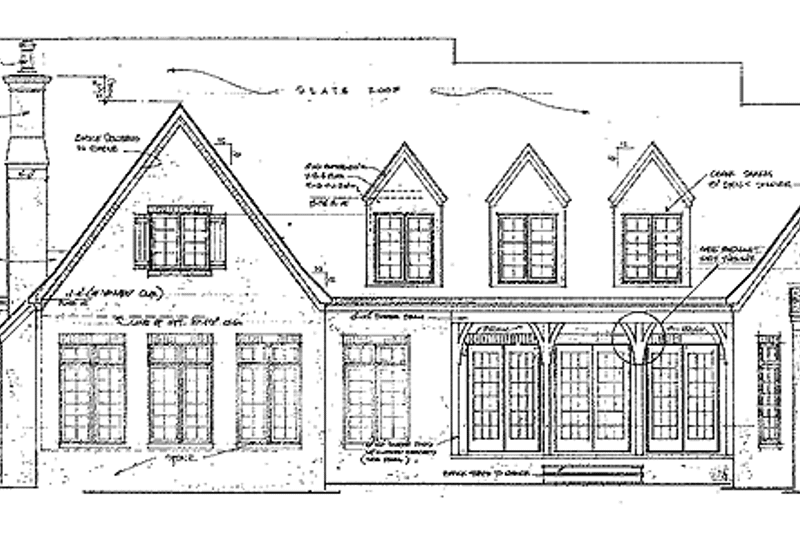 Dream House Plan - Exterior - Rear Elevation for Country House Plan #453-241 - 5 bed, 5 bath
