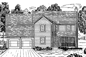 Country Exterior - Front Elevation Plan #405-280