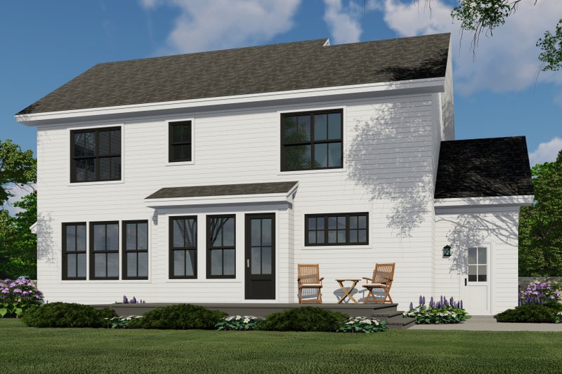 Architectural House Design - Exterior - Rear Elevation 1 for Farmhouse House Plan #51-1197 - 4 bed, 3.5 bath