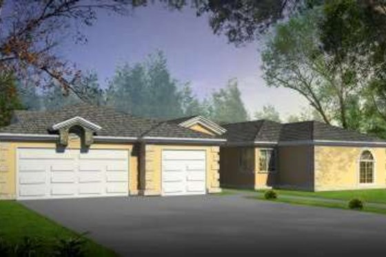 Exterior - Front Elevation for Traditional House Plan #1-1451 - 3 bed, 2 bath