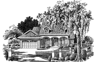 Country Exterior - Front Elevation Plan #930-53