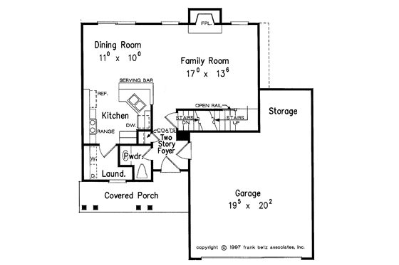 Floor Plan - Main Floor for Country House Plan #927-332 - 3 bed, 2.5 bath
