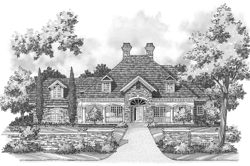 Architectural House Design - Exterior - Front Elevation 3 for Country House Plan #930-240 - 3 bed, 3.5 bath