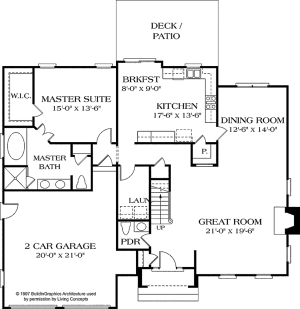 Dream House Plan - Colonial Floor Plan - Main Floor Plan #453-211