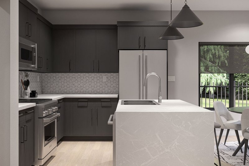 House Blueprint - Interior - Kitchen 1 for Modern House Plan #455-785 - 3 bed, 2.5 bath
