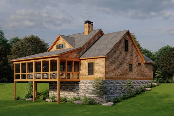 Exterior - Other Elevation 3 for Craftsman House Plan #923-13 - 3 bed, 2 bath