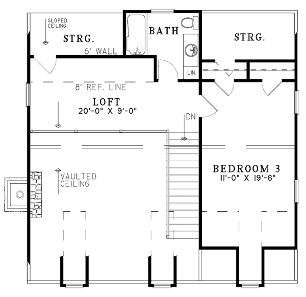 Home Plan - Colonial Floor Plan - Upper Floor Plan #17-2882