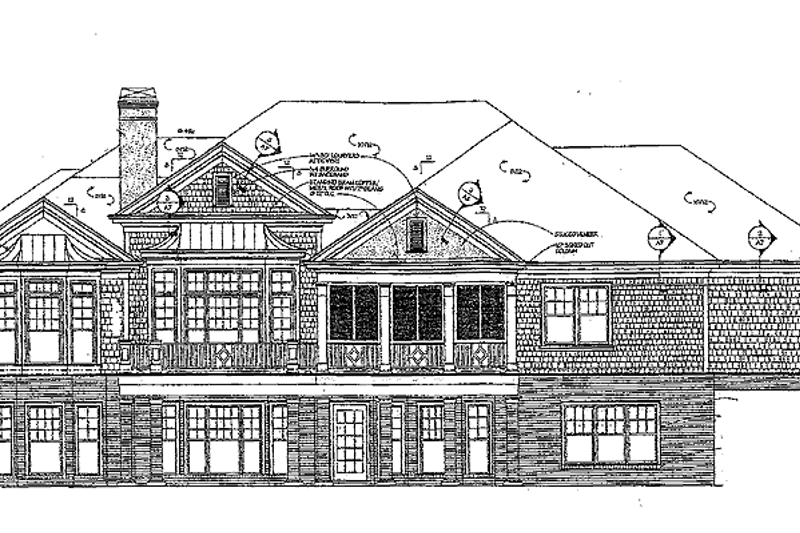 Home Plan - Exterior - Rear Elevation for Classical House Plan #429-269 - 3 bed, 3 bath