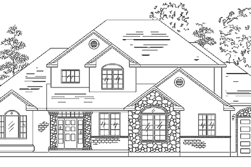Architectural House Design - Country Exterior - Front Elevation Plan #945-58