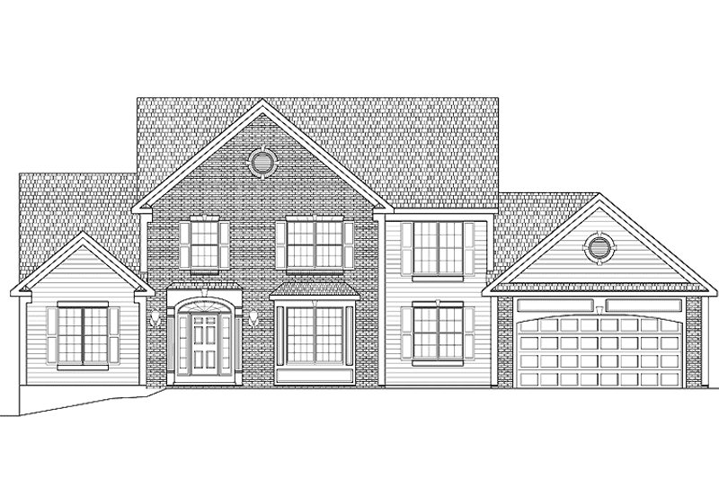Home Plan - Exterior - Front Elevation 3 for Traditional House Plan #328-336 - 4 bed, 3 bath