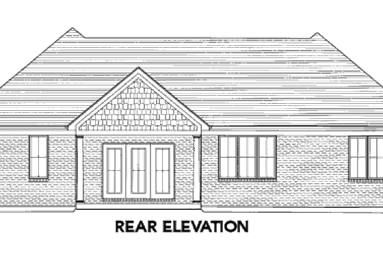 Exterior - Rear Elevation for Traditional House Plan #46-467 - 4 bed, 2.5 bath