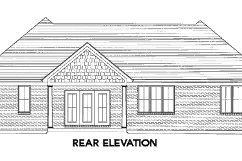Home Plan - Exterior - Rear Elevation for Traditional House Plan #46-467 - 4 bed, 2.5 bath