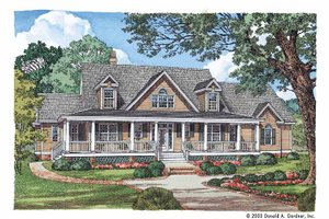 Exterior - Front Elevation 3 for Country House Plan #929-535 - 4 bed, 4 bath