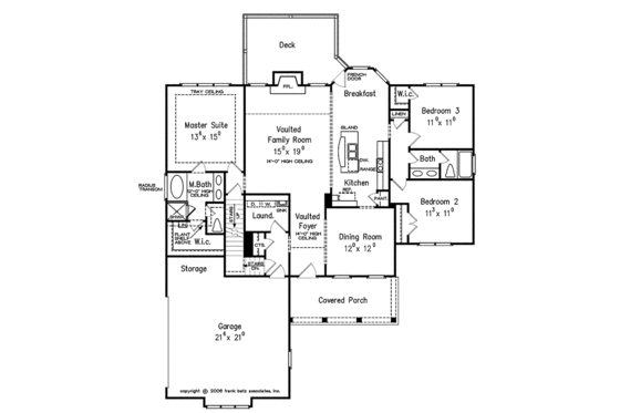 Floor Plan - Main Floor for Country House Plan #927-428 - 3 bed, 2 bath