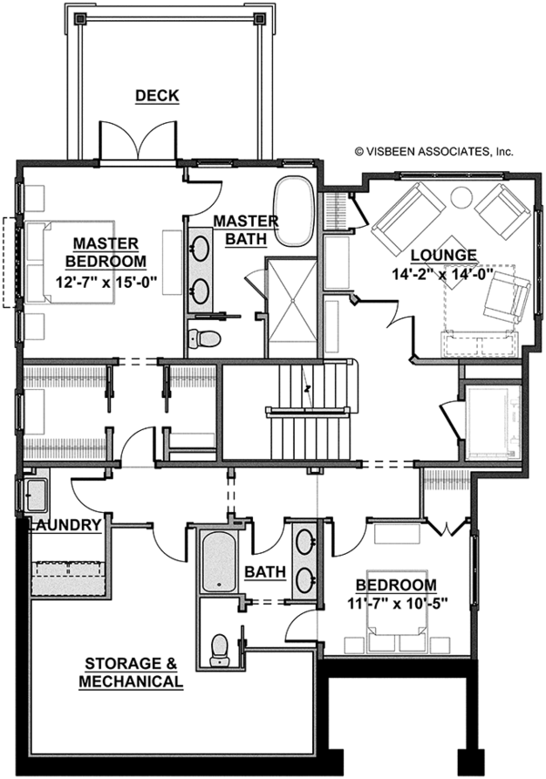 House Design - Craftsman Floor Plan - Lower Floor Plan #928-268