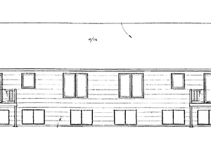 Exterior - Rear Elevation for Traditional House Plan #58-229 - 4 bed, 2 bath