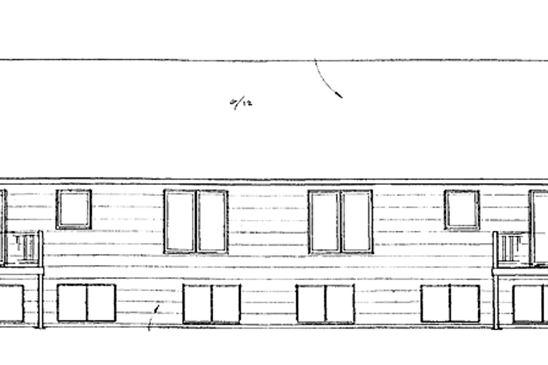 Home Plan - Exterior - Rear Elevation for Traditional House Plan #58-229 - 4 bed, 2 bath
