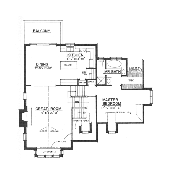 Architectural House Design - Contemporary Floor Plan - Upper Floor Plan #1016-99