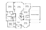 European Style House Plan - 5 Beds 4 Baths 3591 Sq/Ft Plan #411-133 