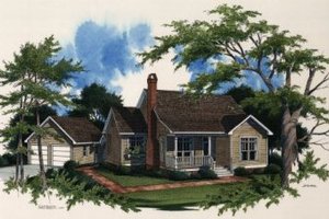 Country Exterior - Front Elevation Plan #41-109