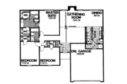 Contemporary Style House Plan - 3 Beds 2 Baths 1430 Sq/Ft Plan #30-313 