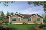 Craftsman Style House Plan - 3 Beds 2 Baths 1552 Sq/Ft Plan #132-531 Exterior 