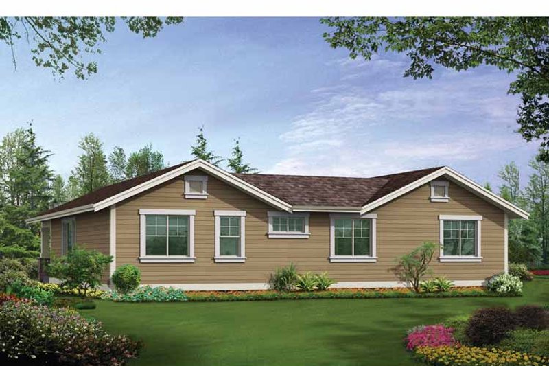 Home Plan - Exterior - Rear Elevation 1 for Craftsman House Plan #132-531 - 3 bed, 2 bath