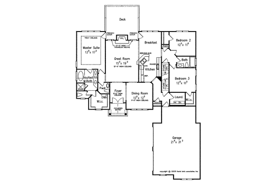 Floor Plan - Main Floor for European House Plan #927-350 - 3 bed, 2.5 bath